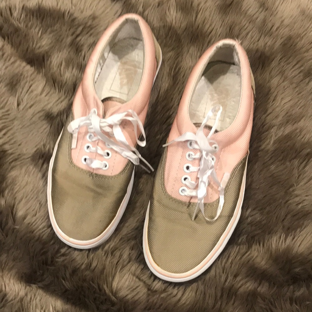 Pale Pink & Brown Vans